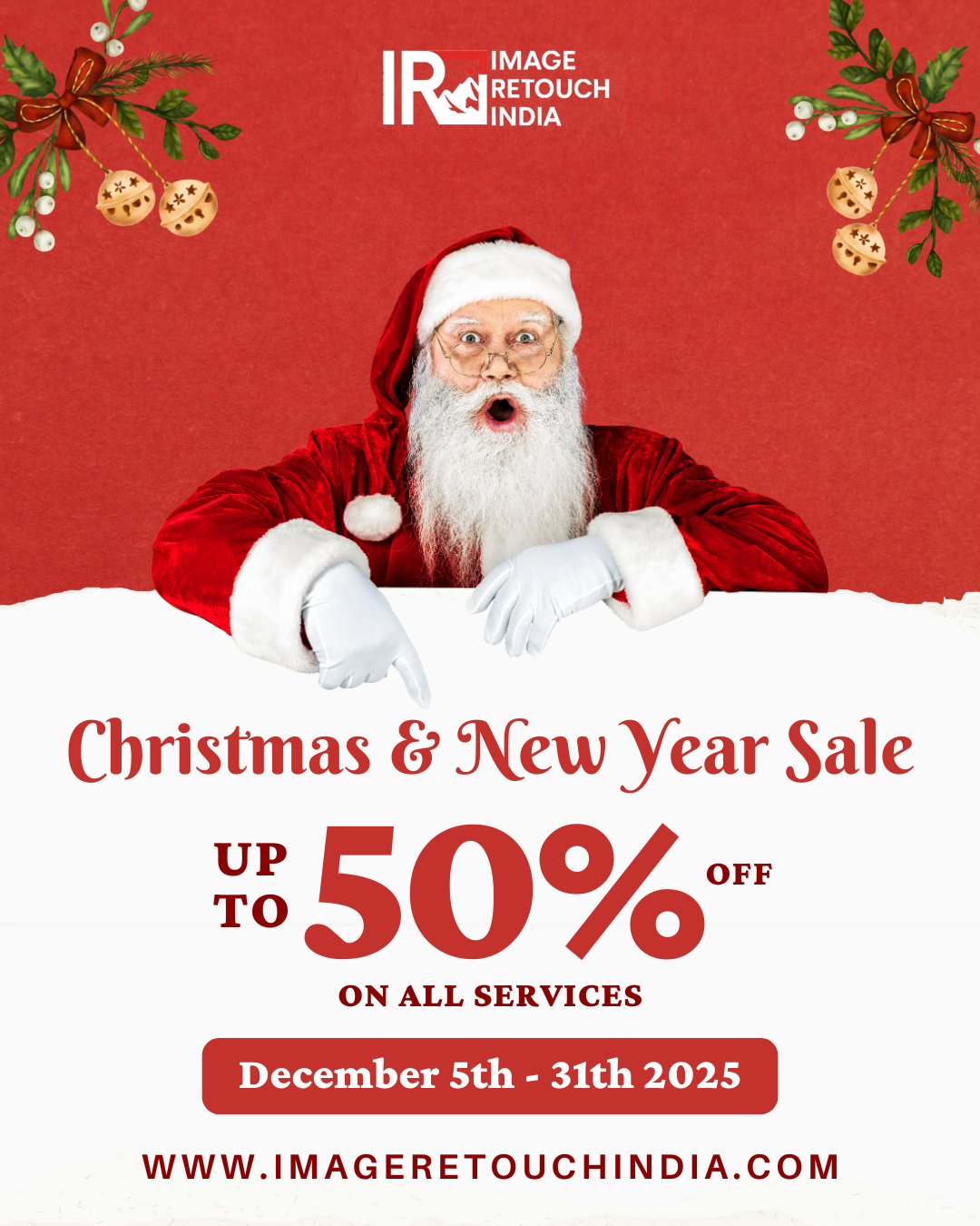 Christmas Sale Popup Banner | Image Retouch India
